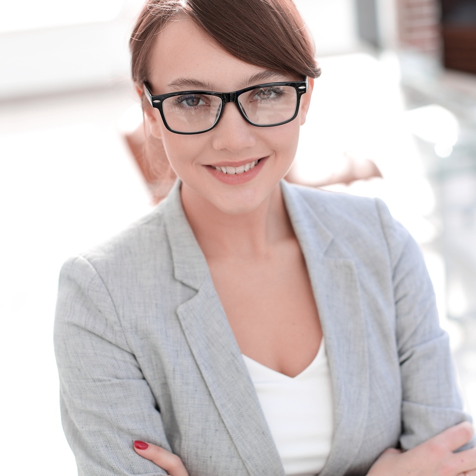 close up. portrait of a modern business woman.