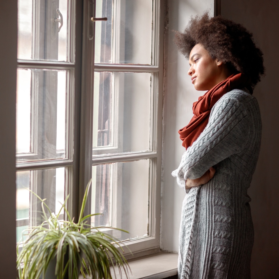 casual business Afro-American woman office worker in office
